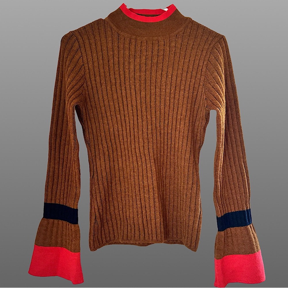 NWOT Brown Knit Moon River Sweater XS‎